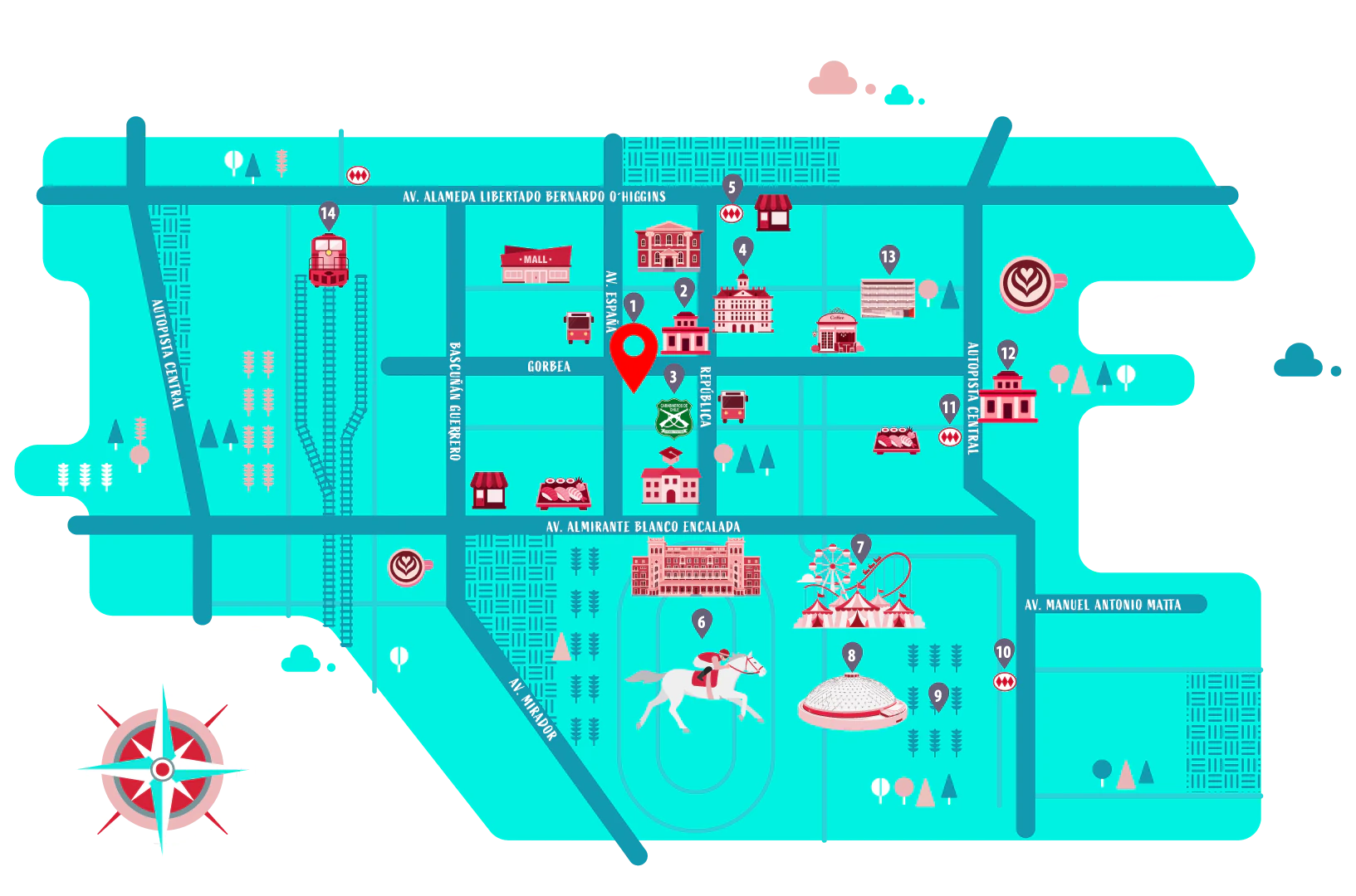 Mapa de ubicación Terrazzo